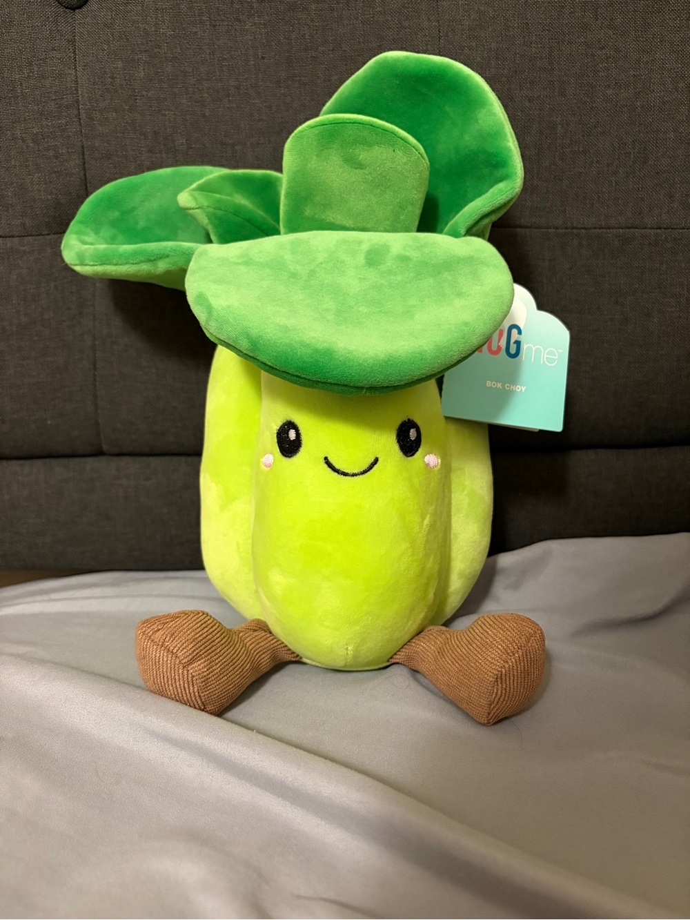 HUG ME Plush Toy - Bright Green Cute Veggie Accent
